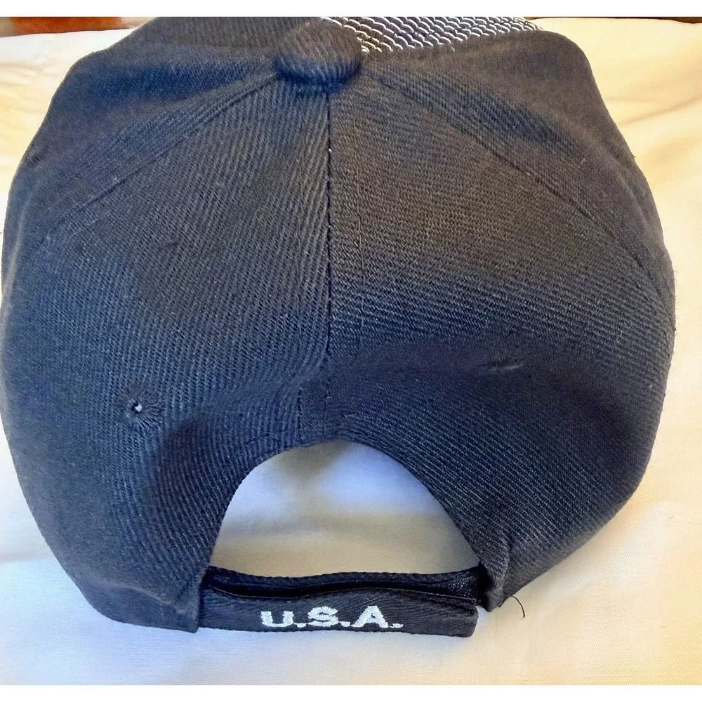 U.S. Soccer USA Shield Embroidered Baseball Cap Black Adjustable Hat